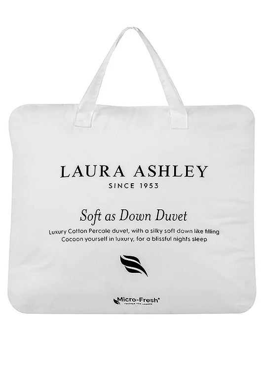 LAURA ASHLEY SOFT AS DOWN 13.5 TOG DUVET S/D/K/SK