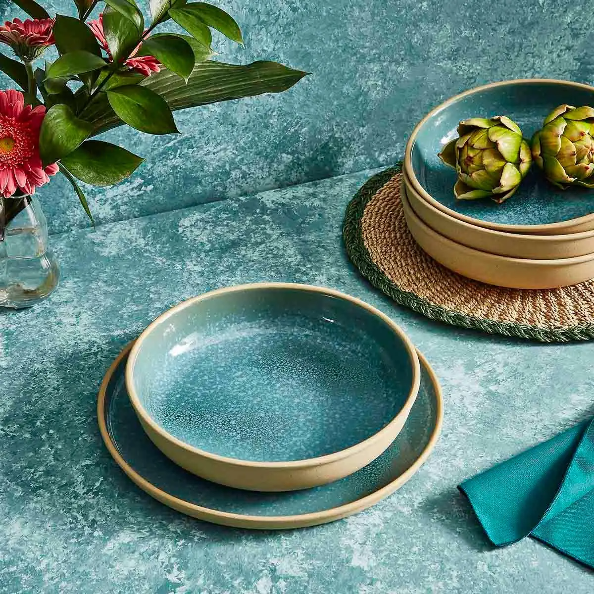 PORTMEIRION MINERALS LOW BOWL JADE