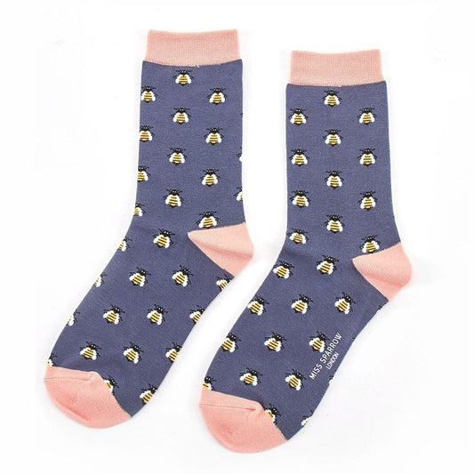 HONEY BEES SOCKS NAVY