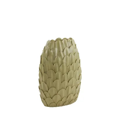 LIGHT & LIVING VASE DECO 28.5*19*40CM FEDER LIGHT OLIVE GREEN