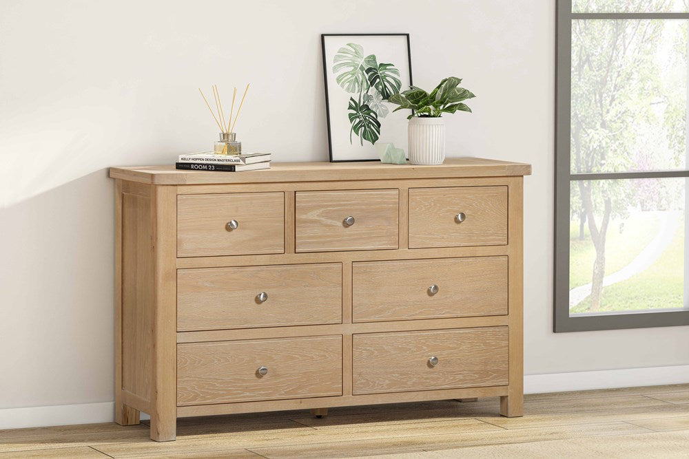 ORTA OAK 3 OVER 4 CHEST OF DRAWERS