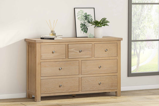 ORTA OAK 3 OVER 4 CHEST OF DRAWERS