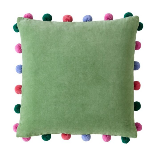POM POM CUSHION VERDIGRIS