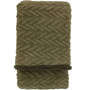 HERRINGBONE SHERPA THROW SAGE