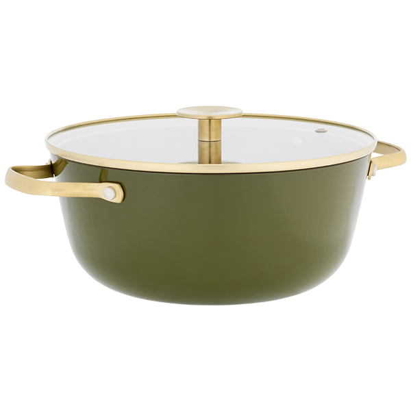 STELLAR CAST LIGHT 24CM CASSEROLE OLIVE