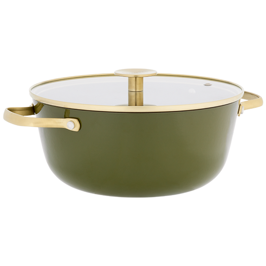 STELLAR CAST LIGHT 24CM CASSEROLE OLIVE