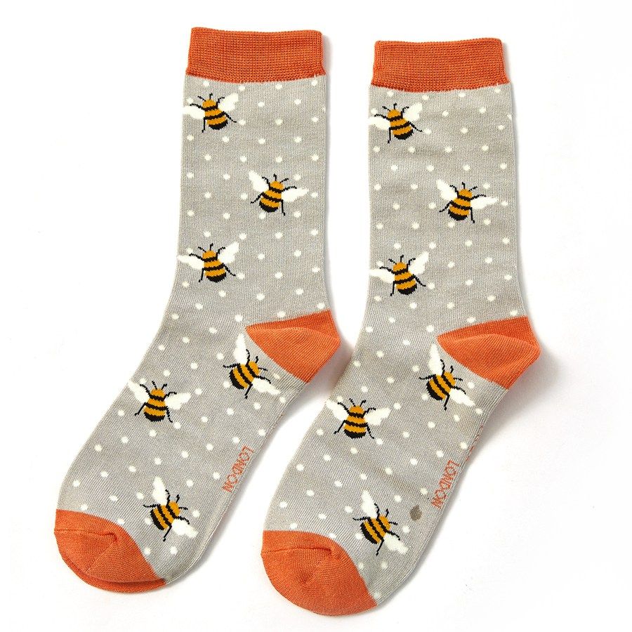 BUMBLE BEES SOCKS SILVER