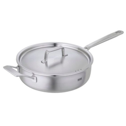 CULINARY FIVEPLY SAUTE PAN WITH LID UNCOATED