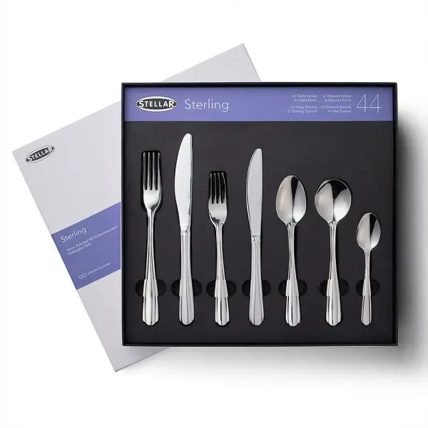 STELLAR STERLING 44 PIECE CUTLERY SET