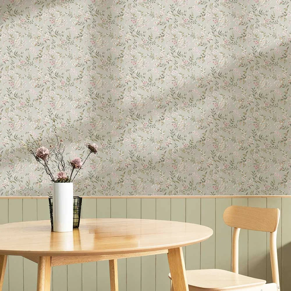 CLARA GREEN WALLPAPER