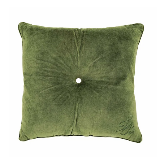 TED BAKER BRANDED BUTTON CUSHION-GREEN