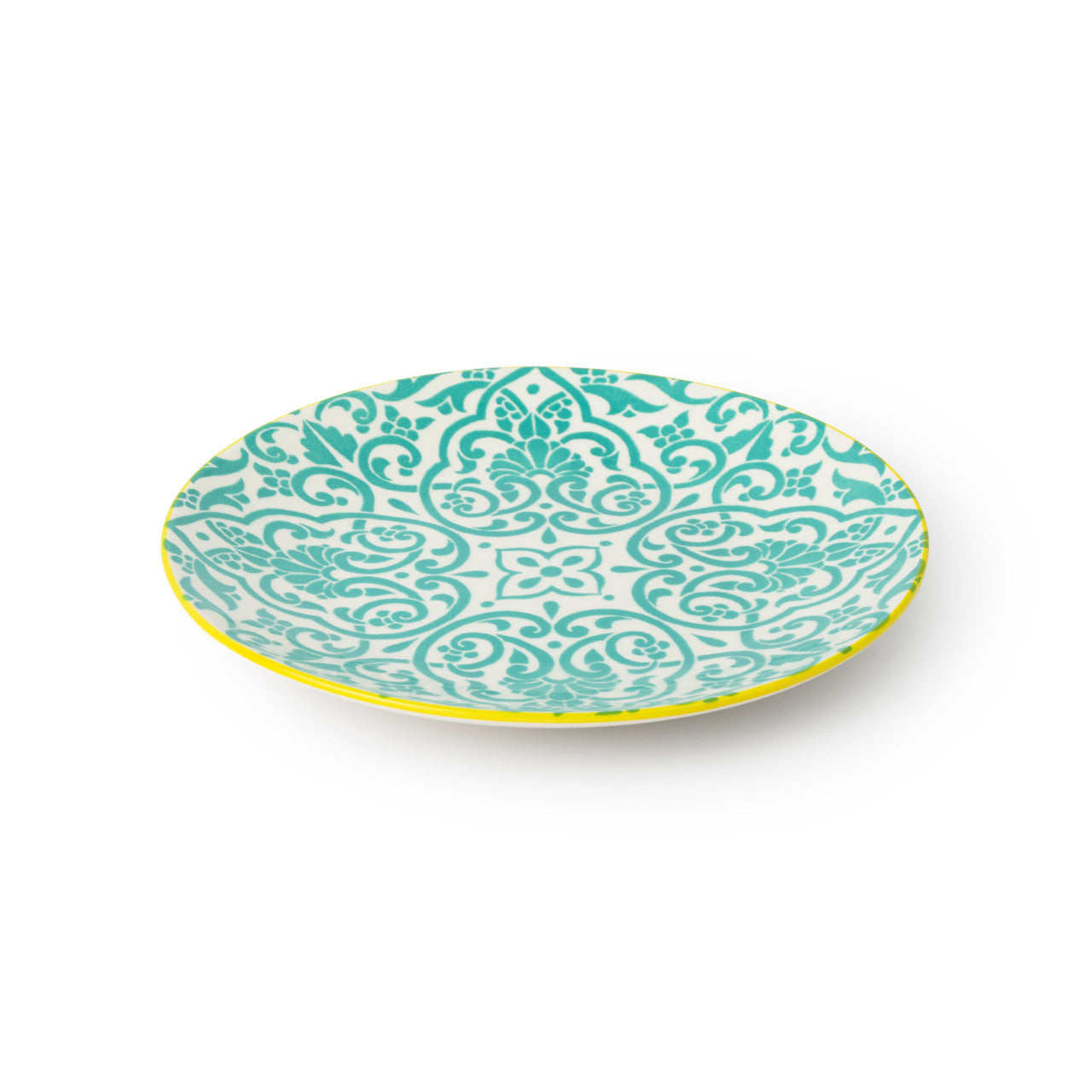 MK YELLOW AND BLUE GEO SMALL PLATE 18CM