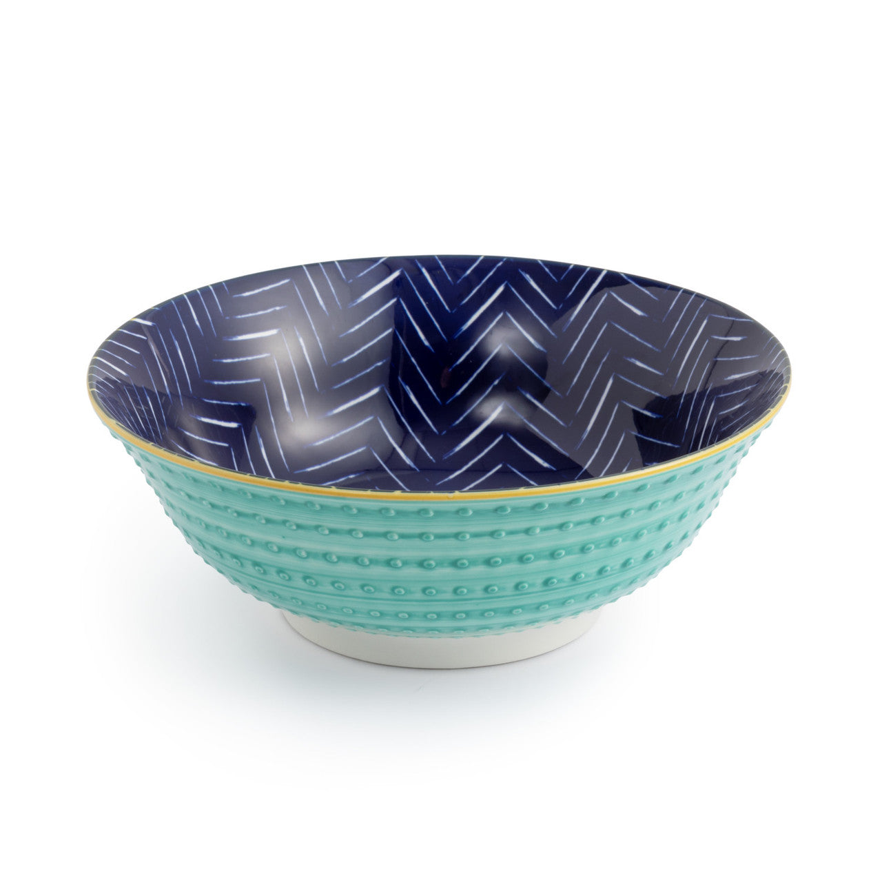 MK INDIGO CHEVRON RAMEN BOWK 21CM