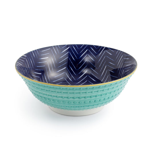 MK INDIGO CHEVRON RAMEN BOWK 21CM
