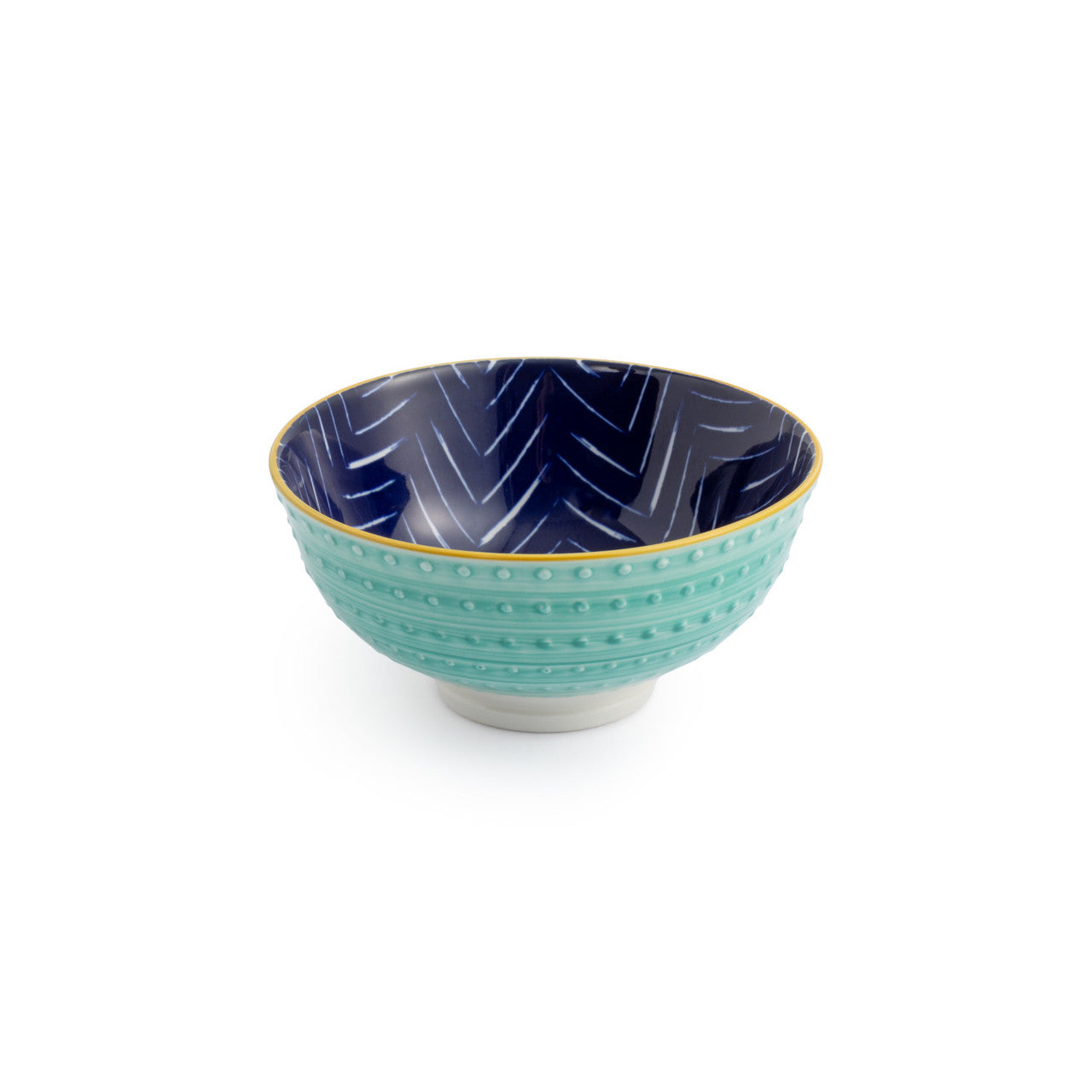 MK INDIGO CHEVRON NIBBLE BOWL 12CM