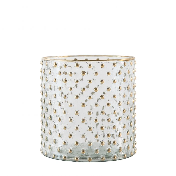 GALLERY SPOTTY VOTIVE GOLD CLEAR/GOLD