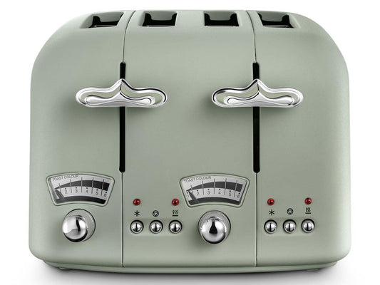 DELONGHI ARGENTO FLORA 4 SLICE TOASTER - GREEN